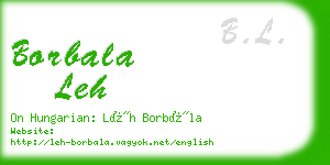 borbala leh business card